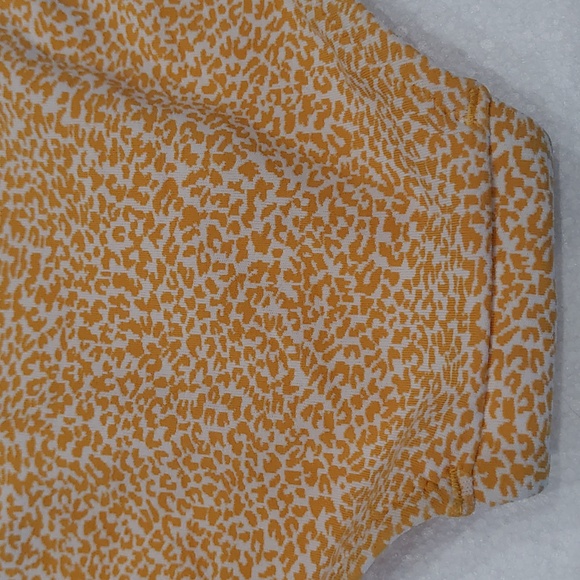 Athleta Clean Golden Orange & White Cheetah Print Swim Bottom Size Large - Picture 6 of 6